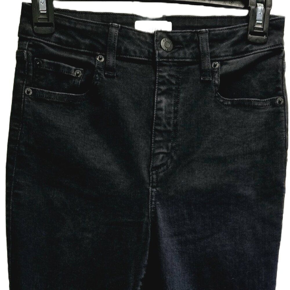 NWOT PISTOLA BLACK DENIM COTTON SPANDEX BLEND SKINNY HIGH RISE JEANS WAIST 27" - Picture 3 of 10